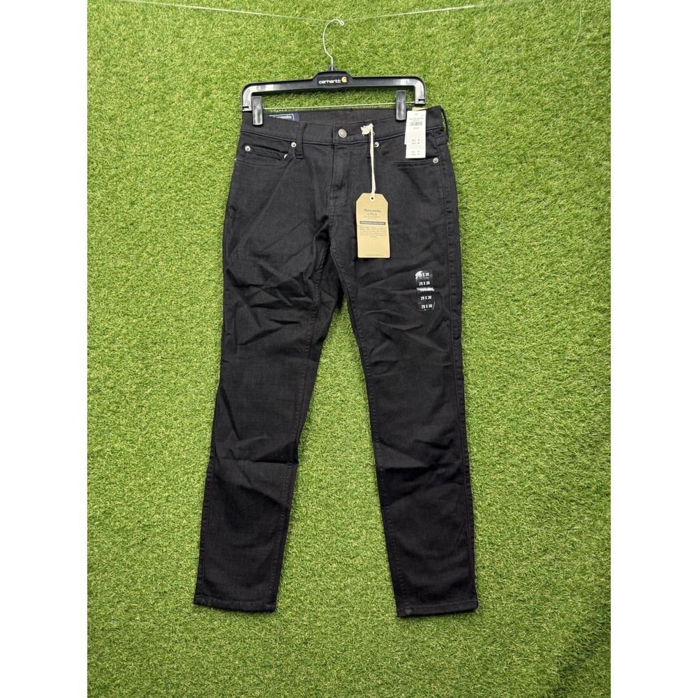 Abercrombie & Fitch Jeans Mens 29x30 Felix Super Slim Dark Wash Denim Black NWT
